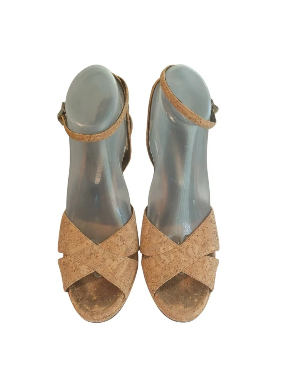 Donald J. Pliner Natural Tan Cork Wedge Sandals Size 8.5